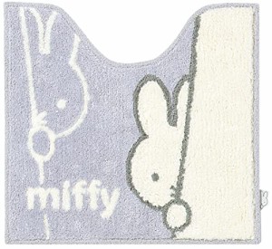 センコー ミッフィー ワンステップ トイレマット 約58×60cm グレー キャラクター miffy アニマル 65204