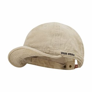 Croogo キャップ メンズ アンパイアキャップ ショートブリム つばの短いキャップ 柔らかい 通気 無地 シンプル 作業帽子 スケボー ラン