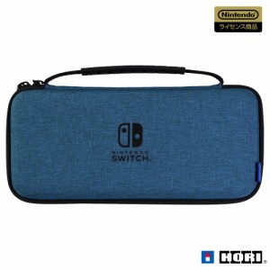 【任天堂ライセンス商品】スリムハードポーチ プラス for Nintendo Switch ブルー【