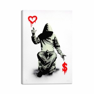Banksy バンクシー 愛とお金 ポスター アートパネル 絵画 写真 アートパネル 壁掛け 部屋飾り 背景絵画 美しい贈り物 プレゼント-リビン