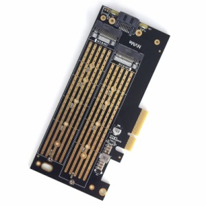 Novonest M.2 NVME SSD to PCIE 4.0アダプター 変換カード 増設インターフェースボード M.2 Mキー NVMe SSD M.2 Bキー SATA 増設 ボード 