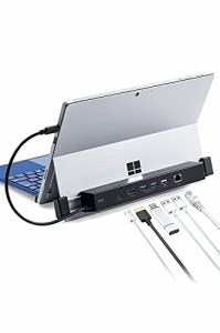 サンワダイレクト ドッキングステーション Surface Pro8 /Pro7 /Pro7 Plus/Pro X/Go 3 / Go 2 /Go専用 HDMI USB×3ポート 有線LAN PD100W