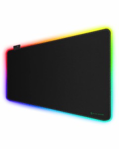 Black Shark ゲーミングマウスパッド 800mm x 300mm x4mm RGB 大型 マウスパッド ゲーミング キーボードパッド デスクマット 薄型 広幅 L