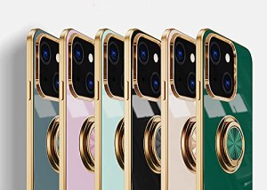 i Phone 13 mini ケース リング付き 可愛い おしゃれ スマホケース i Phone 13 mini ケース リング 韓国 シンプル キラキラ 光沢 13 mini