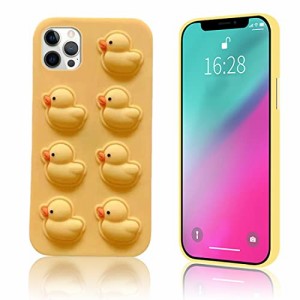 MuZiF i Phone13 Pro Max 用 ケース シリコン かわいい キャラクター あひる 立体効果 ソフト TPU保護カバー 衝撃吸収 プレゼントト 人気