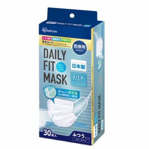 [アイリスオーヤマ] マスク 不織布 日本製 ナノエアーマスク プリーツマスク 30枚入 ふつうサイズ 医療用 JIS規格適合 夏マスク 涼しい 
