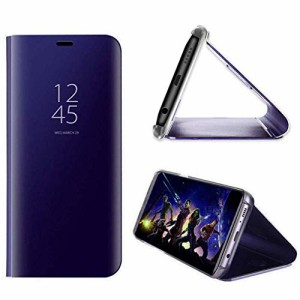 i Phone 13 Pro ケース 手帳型 鏡面 ミラー 光沢 表面 半透明 携帯 カバー スタンド機能 ワイヤレス充電対応 スマホケース 軽量 薄型 (iP