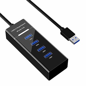 Eono(イオーノ) USB3.0 ウルトラスリム 4ポートハブ, USB ハブ バスパワー 軽量 コンパクト MacBook/iMac/Surface Pro 等 ノートPC 他対