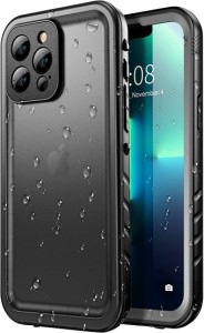 SPORTLINK i Phone 13 Pro Max 用 防水ケース i Phone 13 Pro Max 用 耐衝撃ケース IP68防水等級 防雪 防塵 耐衝撃 360°全面保護 QI充電