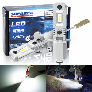 SUPAREE h3 led フォグランプ 24v 爆光 h3 led 24v ホワイト ショート h3 led バルブ 6500K 1200lm 12V/24V車検対応 CSPチップ搭載 両面