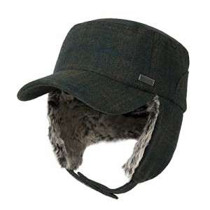 SIGGI Comhats キャップ 帽子 耳あて付きキャップ ワークキャップ 防寒帽子 イヤーマフキャップ 作業帽子 ミリタリーキャップ 秋 冬 暖