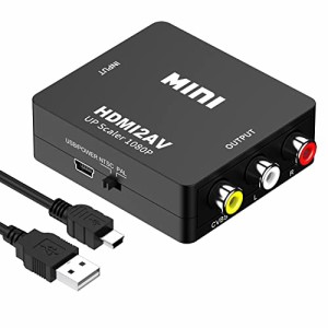 10Gtek HDMI to RCA 変換コンバーター，HDMI 1.3 to AV コンバーター，変換器，単方向 ，PAL/NTSC，黒