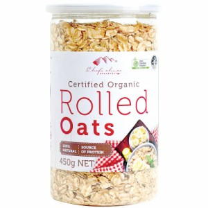 シェフズチョイス オーガニック ロールドオーツ 450g 有機オートミール Organic Rolled Oats (1個)