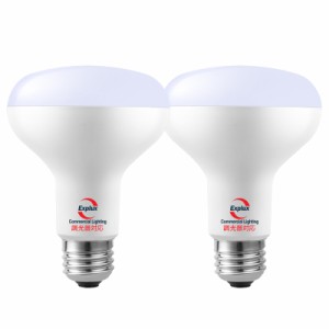 Explux LED電球 E26口金 レフランプ形 100W形相当 調光器対応 電球色 1300lm 120度下方向広配光タイプ 密閉形器具対応 R80(80mm径)レフ電