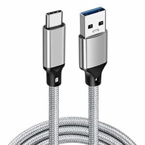 USB C to USBケーブル (0.3m/グレー/10Gbpsデータ転送) USB-C ＆ USB-A 3.2(Gen2) ケーブル 60W 20V/3A USB A to USB Cケーブル Xperia/G