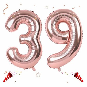 数字 バルーン 40インチ 大きい バースデーバルーン【数字39】 ナンバーバルーン 誕生日 風船 バースデー 飾り アルミ風船 約90cm ビッグ