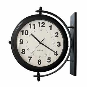 両面時計 壁掛け 時計 オシャレ 壁 屋外 時計 アンティーク 両面 時計 おしゃれ 店舗時計 ショップ カフェ 置き時計 インテリア 西海岸風