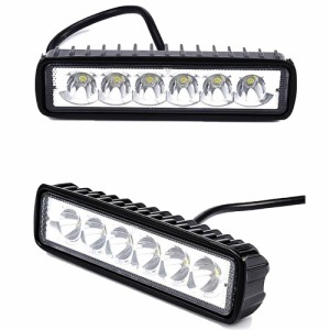 Feilante 作業灯 led 24v 18w バックライト ワークライト ライトバー 12v-24v兼用 IP67 1420LM 防水 防塵 耐震 2個セット