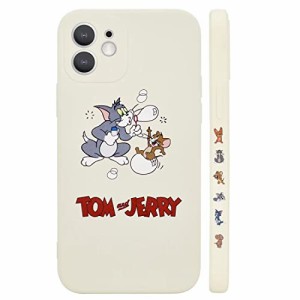 トムとジェリー i Phone13 mini 用 ケース アイフォン13ミニ 用 シリコン スマホ ケース カバー ホワイト