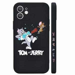 i Phone 13 mini 用 ケース トムとジェリー アイフォン13ミニ 用 シリコン スマホ ケース カバー Black