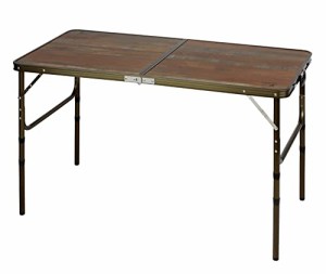 キャプテンスタッグ(CAPTAIN STAG) アウトドアテーブル テーブル フォールディングテーブル 120×60cm 高さ4段階調節可能 4~6人用 アルミ