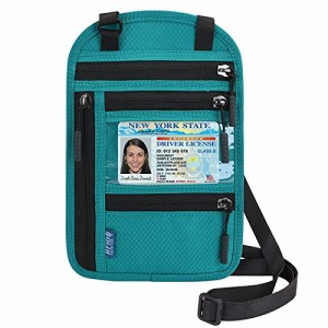 BASSNSSE 多機能 RFID パスポートケース 首下げ パスポートバッグ スキミング防止 通帳ケース 航空券 紙 幣 カード 小銭 ペン 鍵 スマホ 