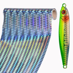 ルアー用 熱転写ホログラムシート フィッシュスケー ホログラムシール箔 DIY 自作明るい 釣りのルア 8cm×長さ10m ＃Aモデル