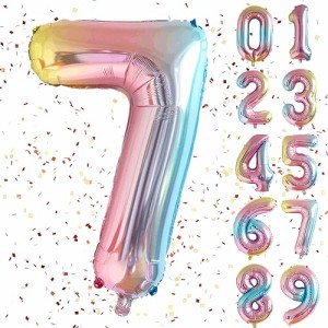 Iyovgoo 数字バルーン ナンバーバルーン 数字 ナンバーバルーン 大きい誕生日 バルーン レッド アルミ風船 飾り付けの子 女の子 ギフト 