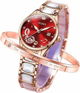 [送料無料]OLEVS 腕時計 レディース 軽い 見やすい文字盤 日本ムーブメント 人気 かわいい時