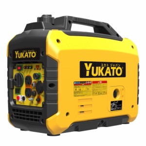 YUKATO インバーター発電機 定格出力1.6kVA 小型発電機 家庭用 50Hz/60Hz切替 約15kg 防音型 高出力正弦波インバーター搭載 過負荷保護 