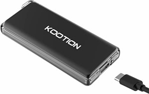 KOOTION 外付けSSD 500GB USB3.1 Gen2対応 読込め速度最大540MB/秒 ミニSSD ポータブルSSD 大容量 超高速 小型 軽量 薄型 耐衝撃 Type-A/