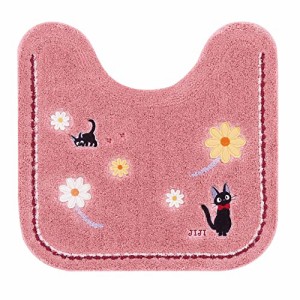 SenkoDesignStudio(S.D.S ) センコー 魔女の宅急便 花さんぽ トイレマット 約58×60cm ピンク キャラクター ジジ 猫 ジブリ 12765