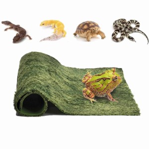 Hitasi 爬虫類 マット 爬虫類 床材 緑の色 人工芝マット 柔軟保湿吸水 ペットマット ケージ装飾 リクガメ 床材 両生類用床材 亀 コオロギ