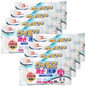 レック 激落ちくん ウイルス除去 除菌 洗浄 ウェットシート 30枚入 (8個パック) /24時間 抗菌/アルコール・アルカリ電解水・グレープフル