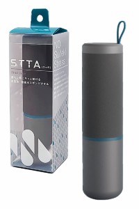 アイオン STTA 超速乾 超吸水 スティック型 スポンジタオル ダークグレー コンパクト 携帯用 日本製 1本入