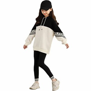 子供服 女の子 ジャージ上下 セットアップ 2点セット キッズ 韓国風 可愛い 洋服 ゆったり フード付き パーカー トレーナー ス 長