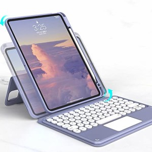 磁気吸着 iPad Pro 12.9 第6世代 第5世代 第4世代 第3世代 キーボード ケース 縦置き タッチパッド搭載 丸型キー 背面カバー 取り外し可