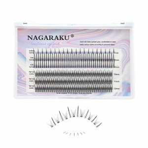 NAGARAKU 簡単まつげ 部分まつげ まつげエクステ マツエク セルフ つけまつげ ナチュラルアイ ラッシュ 太さ 0.07 長さ 7mm 10？ 11？ 12