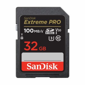 SanDisk (サンディスク) 32GB Extreme PRO SDHC UHS-I メモリーカード - C10、U3、V30、4K UHD、SDカード- SDSDXXO-032G-GN4IN