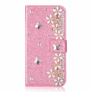 OYIME iphone 13 / iphone 14 ケース 手帳型 おしゃれ お花 蝶々 デザイン かわいい きらきら デコ 女子 女性向け きれい 優雅 カバー 横