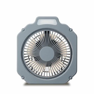 ドウシシャ Wind GEAR（ウインドギア） 扇風機 アウトドア LEDライト付 防水機能 (IPX4) 2電源対応（充電式・USB電源） 14？ ストーング