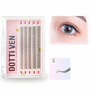 【DOTTI VEN】 つけまつげ まつげキット 部分つけまつげ ナチュラル まつげエクステ フレアセルフ用 超極細素材 半永久 つけまつげナチュ