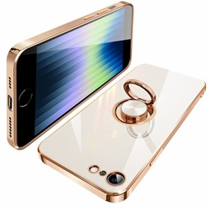 i Phone se3 ケース リング付き 2023 SE 第3世代 第2世代 SE2 /8/7 カバー リング メッキ加工 耐衝撃 TPU 携帯カバー シリコン スタンド