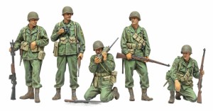 タミヤ 1/35 ミリタリーミニチュアシリーズ No.379 アメリカ歩兵 偵察セット プラモデル 35379 成型色