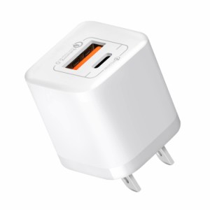 i Phone14対応 PD充電器 20W 2ポートType-c 急速充電器【USB-C＆USB -A/PD対応/超コンパクトサイズ 】超小型 ACアダプター 軽量 スマホ充