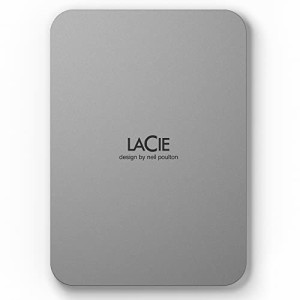 LaCie 外付けHDD ハードディスク 2TB Mobile Drive Mac/iPad/Windows対応 ムーン・シルバー  STLP2000400