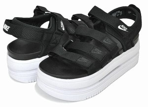 ナイキ ウィメンズ アイコン クラシック サンダル WMNS ICON CLASSIC SANDAL black/white-wht dh0223-001 レディース ブラック 厚底 25