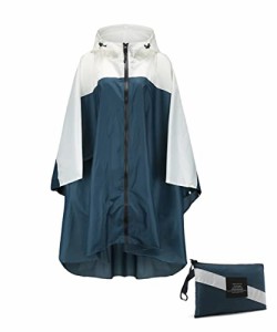 Hiheart レインポンチョ レディース レインコート収納袋2点セット 女性用 大人 雨合羽 雨具 収納バッグ付き 自転車用 お揃い 梅雨対策 