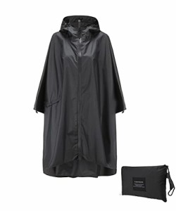 Hiheart レインポンチョ レディース レインコート収納袋2点セット 女性用 大人 雨合羽 雨具 収納バッグ付き 自転車用 お揃い 梅雨対策 