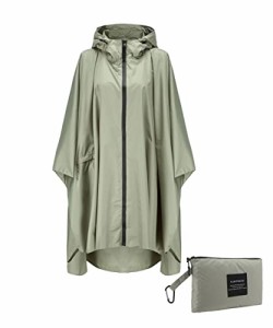 Hiheart レインポンチョ レディース レインコート収納袋2点セット 女性用 大人 雨合羽 雨具 収納バッグ付き 自転車用 お揃い 梅雨対策 